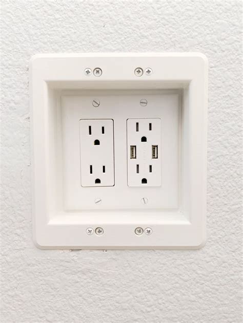 recessed old work electrical box|recessed electrical outlet for tv.